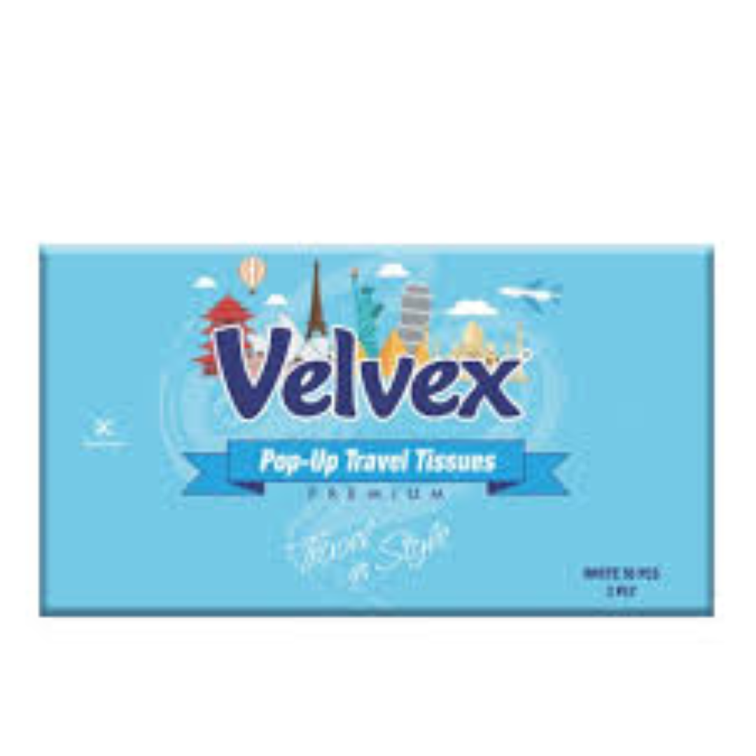 VELVEX TRAVEL FACIAL TISSUE (STANDARD) 60'S